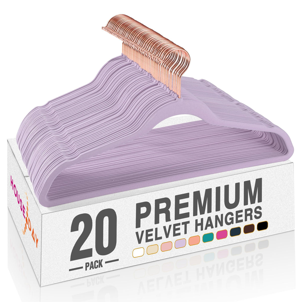 HOUSE DAY Pink Velvet Hangers 60 Pack, Premium Non-Slip Felt Clothes Hanger