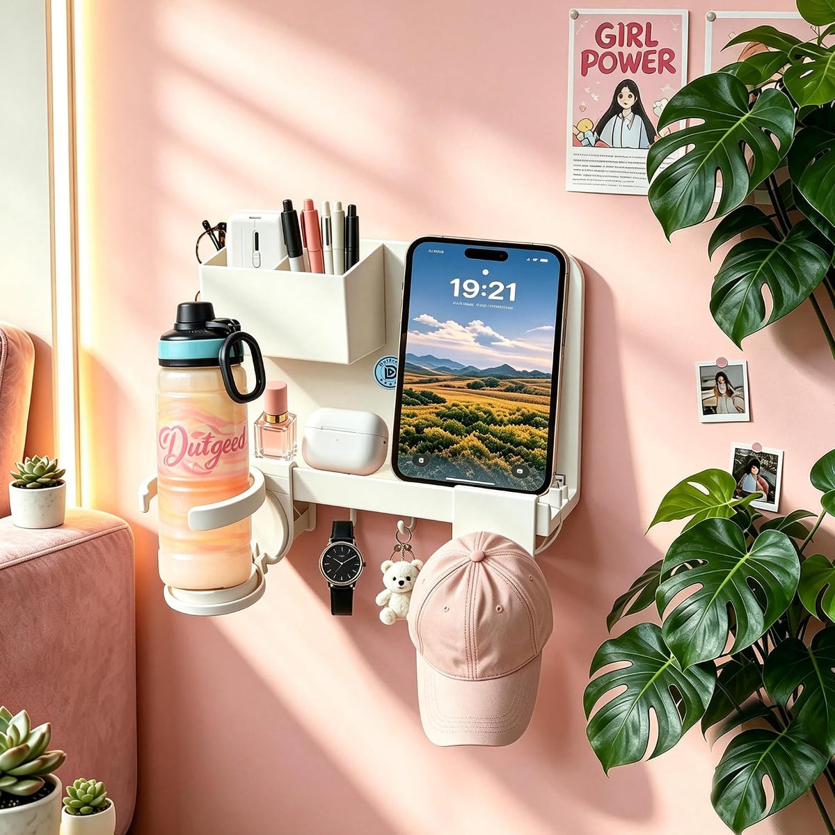 Floating Shelves for Bedside Shelf, Stick On No Drill Wall Shelf Organizer