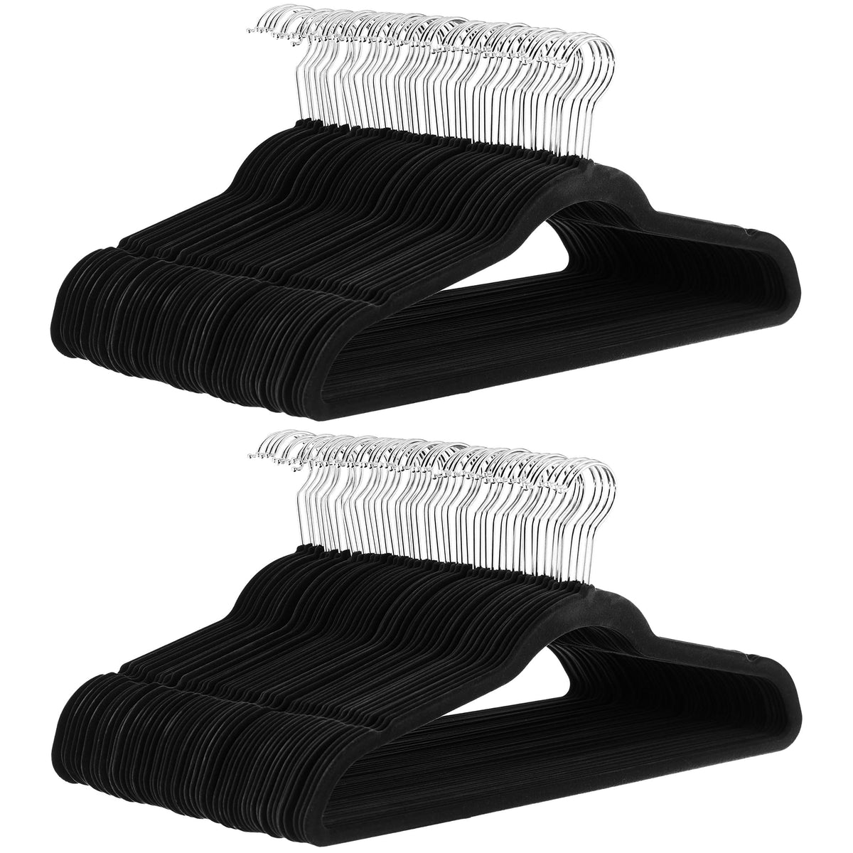 Amazon Basics Slim Velvet Non-Slip Space Saving Suit Clothes Hangers, Closet Organizer, Ivory/Beige, 30-Pack