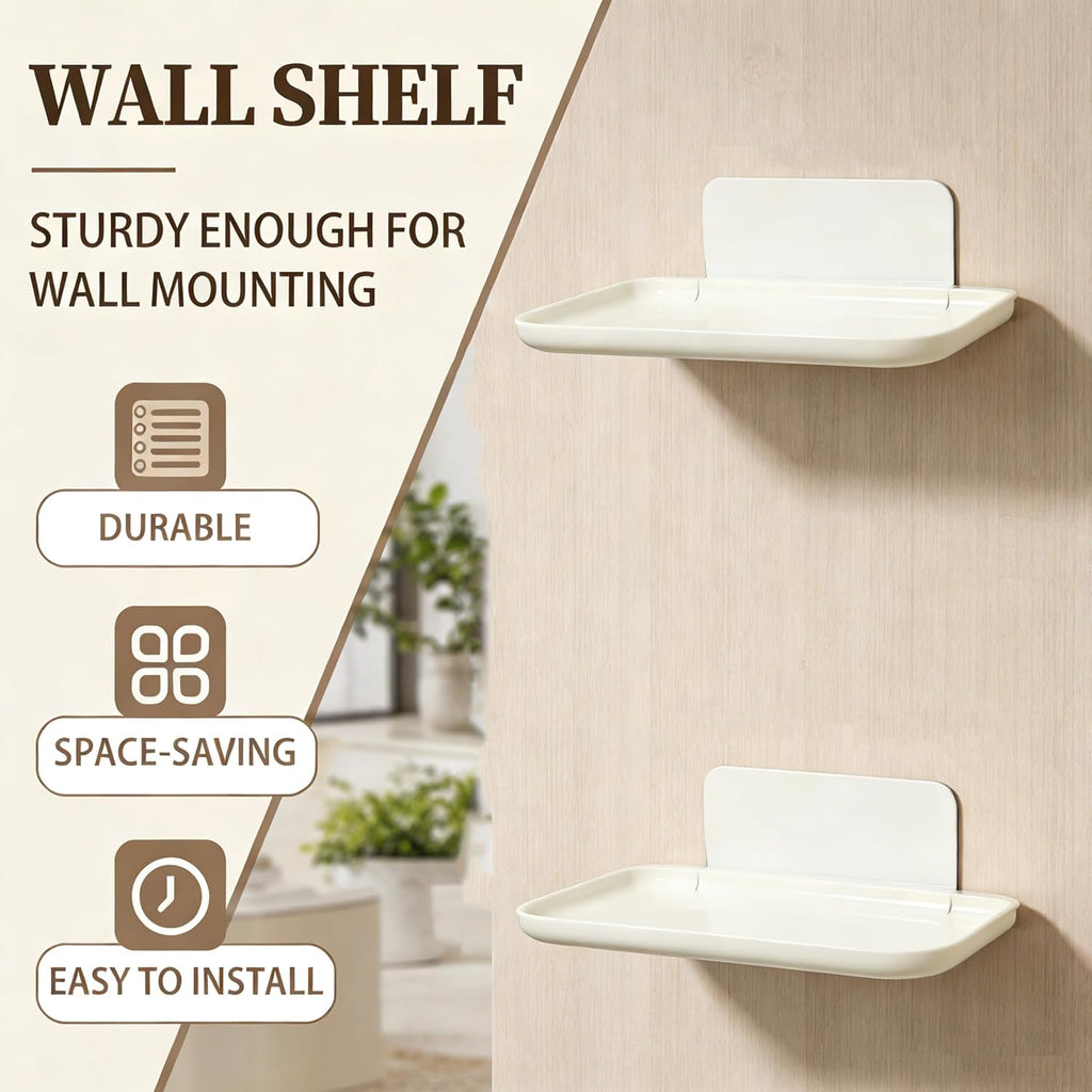 Folding RV Shelf, 2 Pack Fold Down Plastic Storage Rack