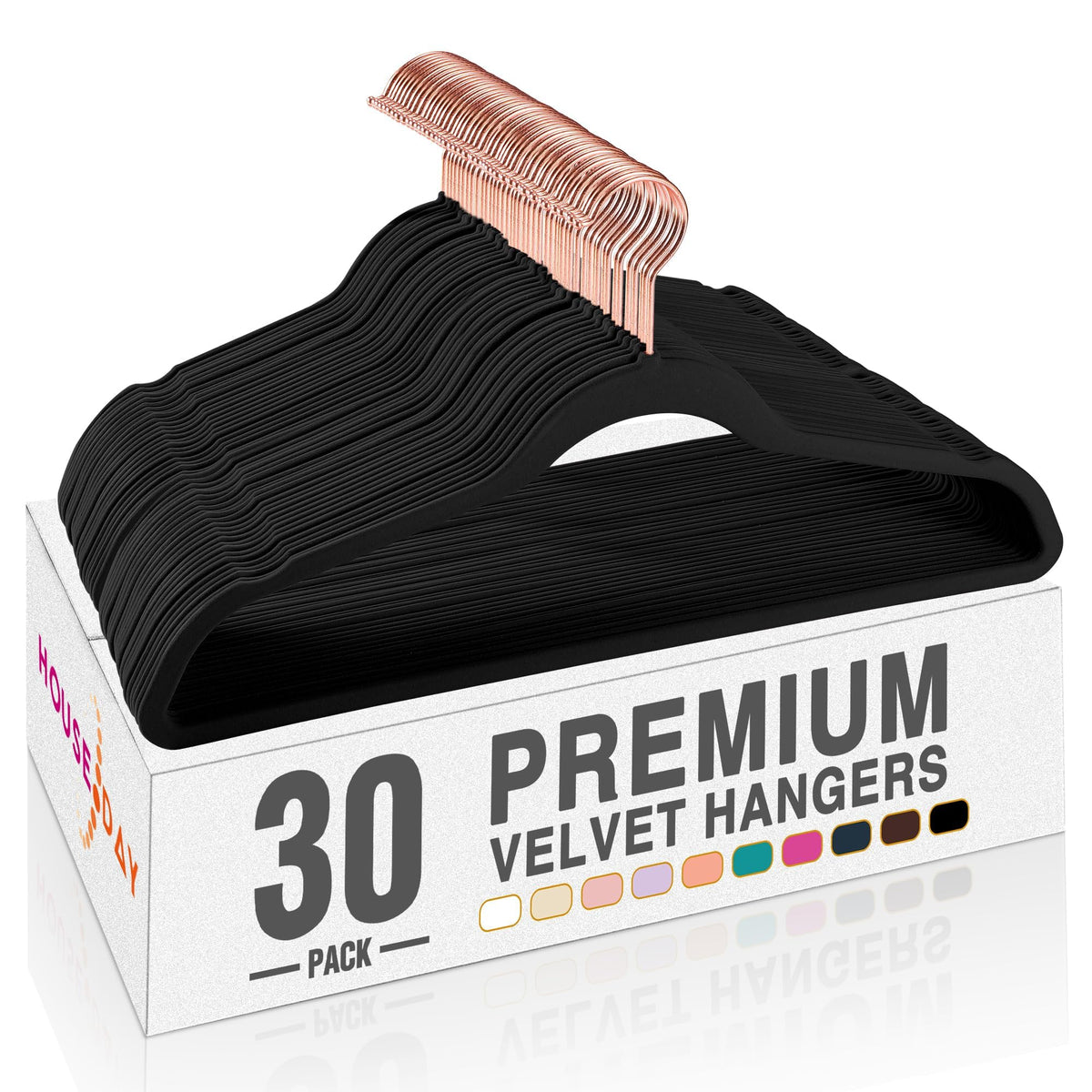 HOUSE DAY Pink Velvet Hangers 60 Pack, Premium Non-Slip Felt Clothes Hanger